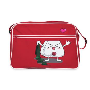 Onigirp - strip - Retro Tasche - Rot/Weiß - Vorne