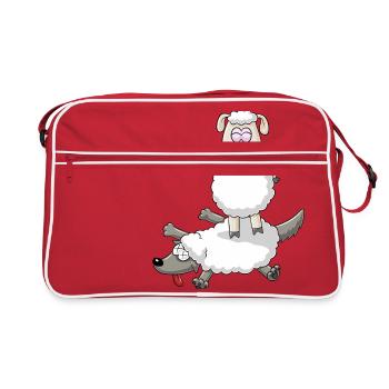 Victory of the sheep - Retro Bag - red/white - Front