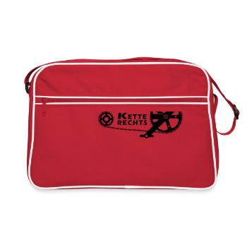 Kette Rechts! Clean - Retro Tasche - Rot/Weiß - Vorne