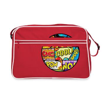 Comic-Stil - Retro Tasche - Rot/Weiß - Vorne