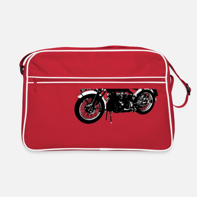 Klassisches Motorrad Black Shadow Retro Tasche