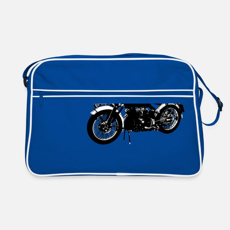 Klassisches Motorrad Black Shadow Retro Tasche