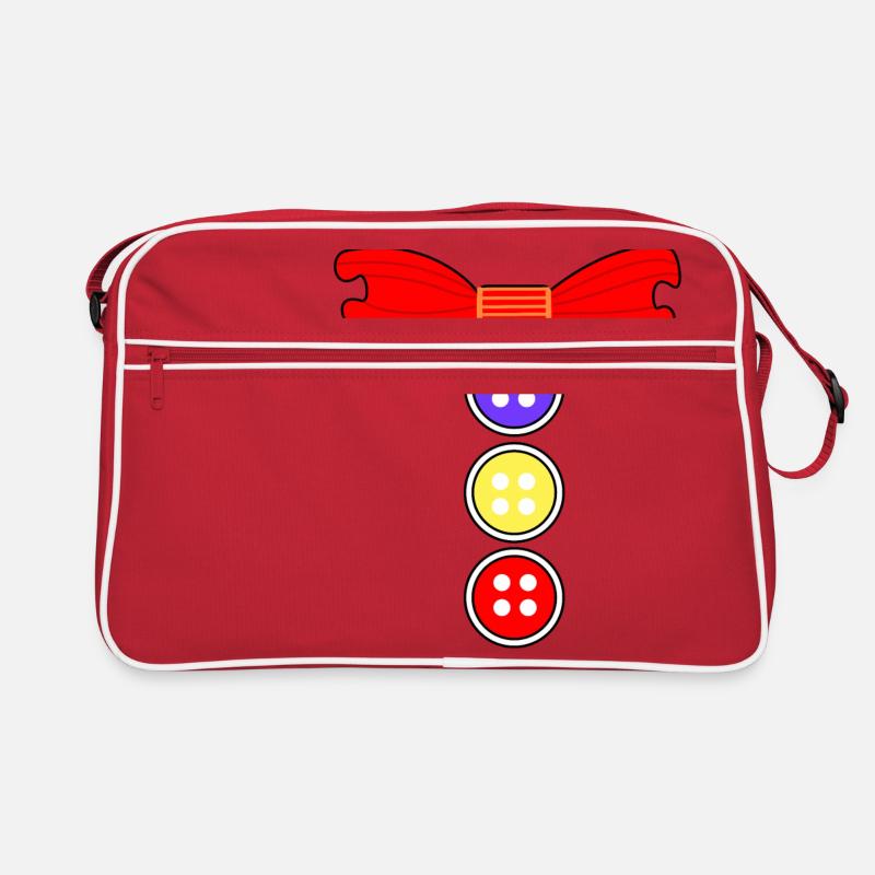 boucle Carnaval Clown Cologne Mainz Kölsch Costume - Sac Retro - rouge/blanc