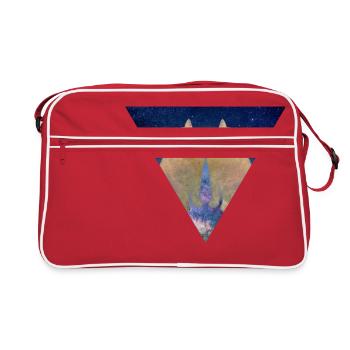 GALAXY CATS CATS AMIS CADEAU CHATS CHATONS - Sac Retro - rouge/blanc - Devant