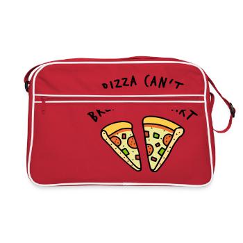 Pizza ist Liebe - Retro Tasche - Rot/Weiß - Vorne