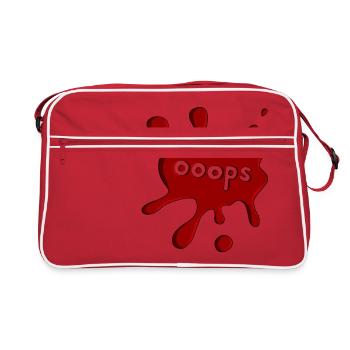 Stain ooops dark red - Retro Bag - red/white - Front