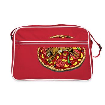 TIGER PIZZA - Retro Bag - red/white - Front