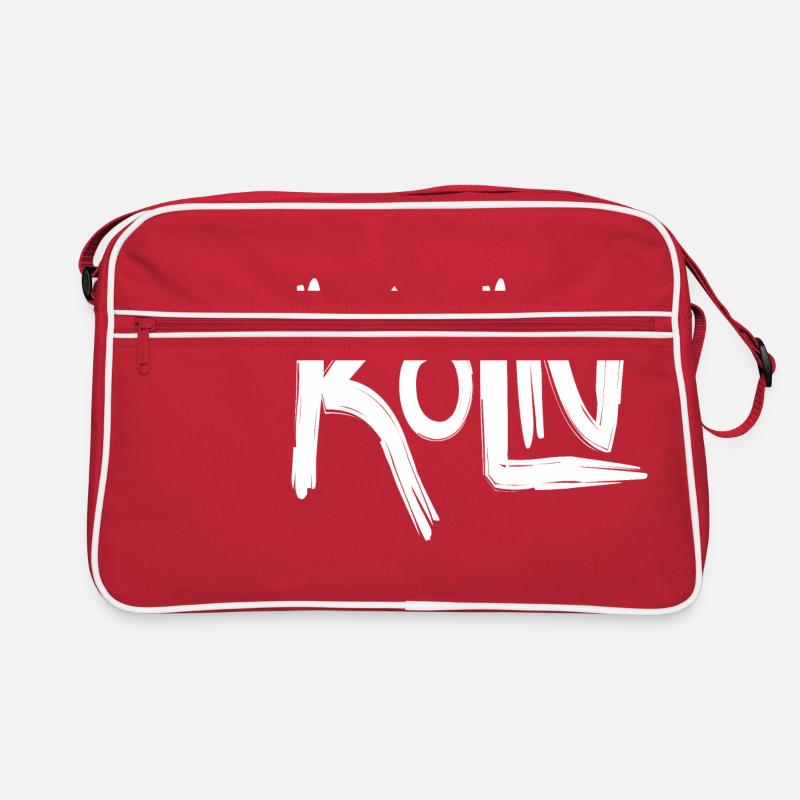 Köln Kölle oder Colonia, Stadt am Rhing mit Dom - Retro Tasche - Rot/Weiß