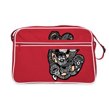 Masques tribaux - Sac Retro - rouge/blanc - Devant