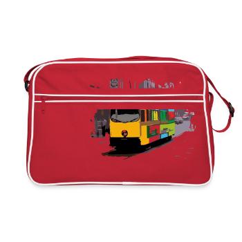 Transports en commun Tram Ruhrgebiet Seventies 70s - Sac Retro - rouge/blanc - Devant
