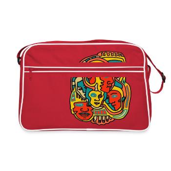 Faces - Retro Bag - red/white - Front