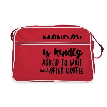 Lundi? Seulement après le café - poison - Sac Retro - rouge/blanc - Devant