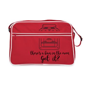 Ventre de bébé enceinte grossesse cadeau four bébé - Sac Retro - rouge/blanc - Devant