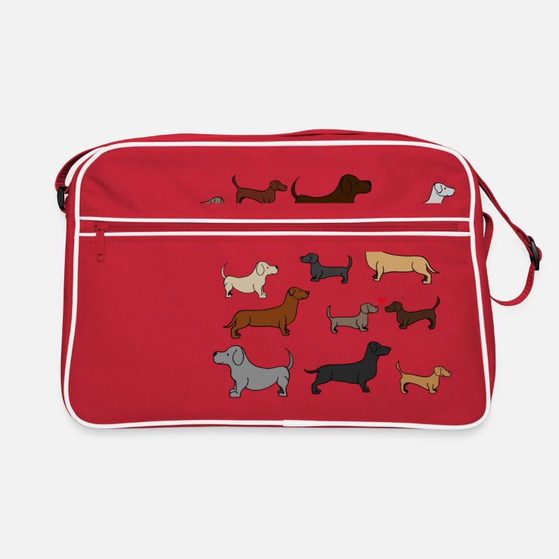 super süße Dackel , Geschenkidee , Poster Retro Tasche