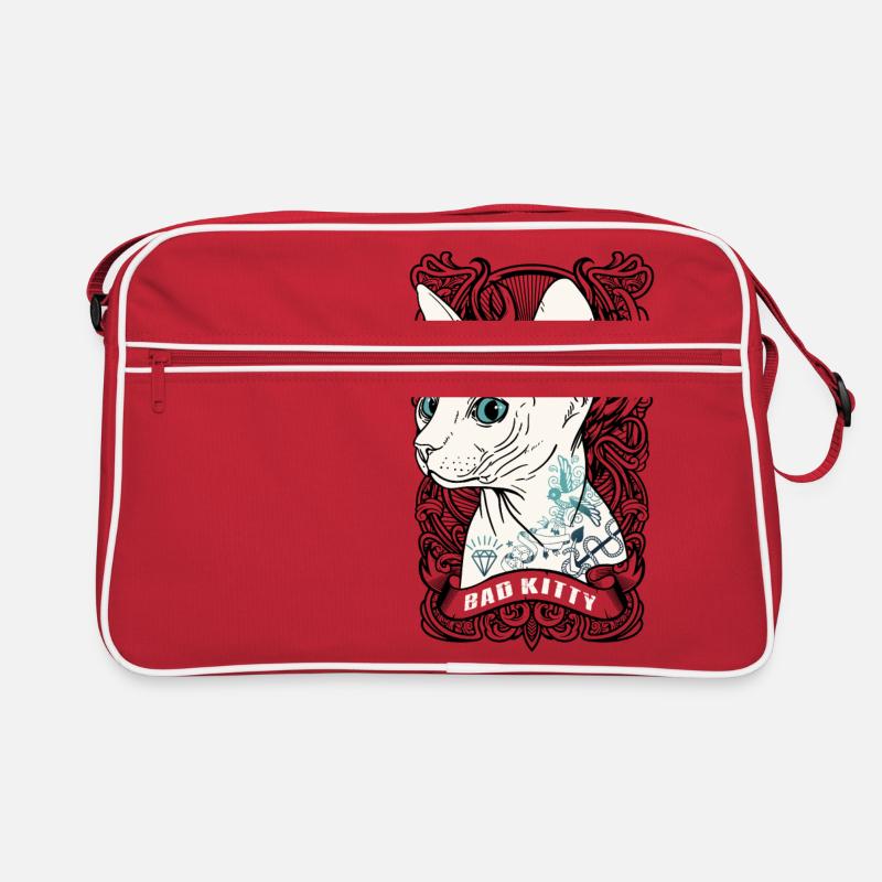 Geschenk Katze Mieze Haustier Geschenkidee Retro Tasche
