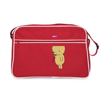 cute bear - Retro Bag - red/white - Front