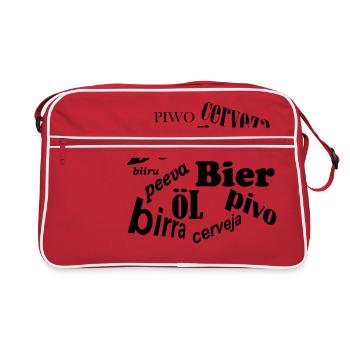 beer - Retro Tasche - Rot/Weiß - Vorne