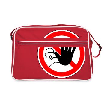 Stop no food - Retro Bag - red/white - Front