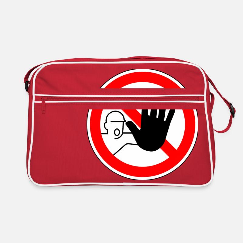 Stop kein Zutrit Retro Tasche