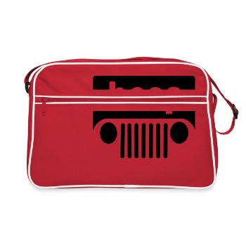 beer / Jeep motive Cool beer design gift idea - Retro Bag - red/white - Front