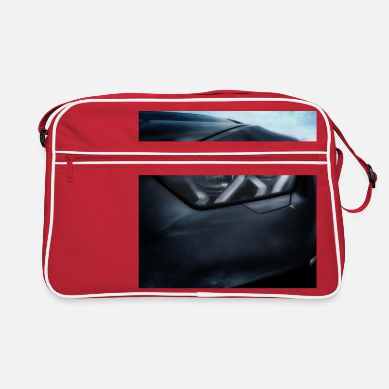 Lambo - Retro Tasche - Rot/Weiß