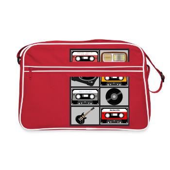 40 ans de musique - Sac Retro - rouge/blanc - Devant