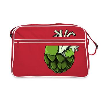 Artichoke heart - Retro Bag - red/white - Front