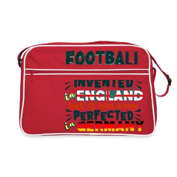 Le football a été perfectionné en Allemagne - Sac Retro - rouge/blanc - Devant