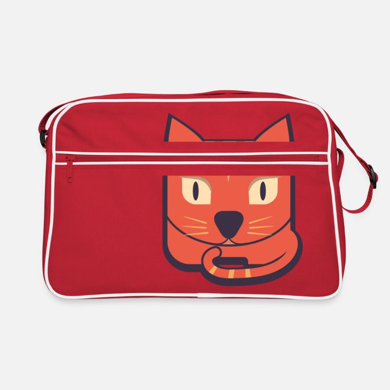 Chat de dessin animé Sac Retro