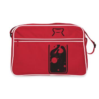 Milky Way Space Gift Bottle Planet All - Retro Bag - red/white - Front