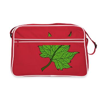 feuille verte - Sac Retro - rouge/blanc - Devant