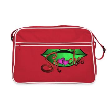 Kussmund - Retro Tasche - Rot/Weiß - Vorne