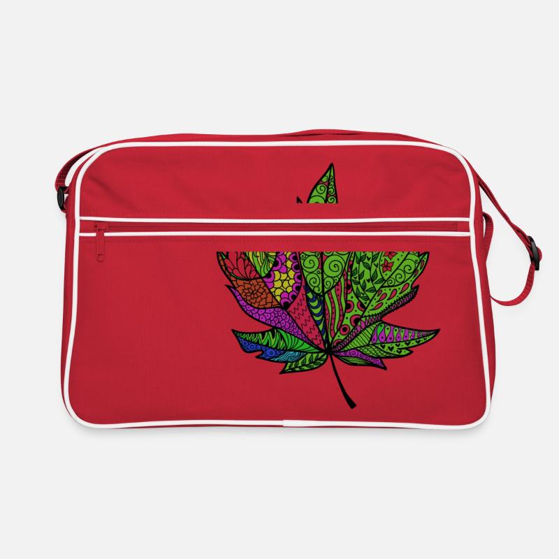 buntes Blatt Retro Tasche
