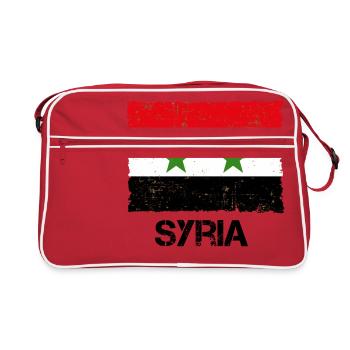 Syrien - Retro Tasche - Rot/Weiß - Vorne