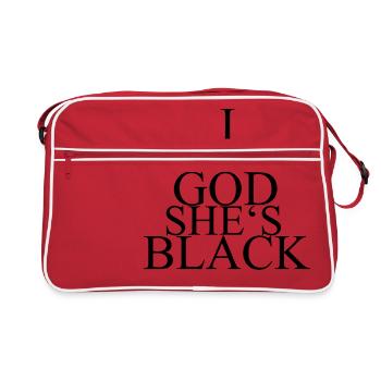 I MET GOD | FASHIONABLE GIFT! - Retro Bag - red/white - Front