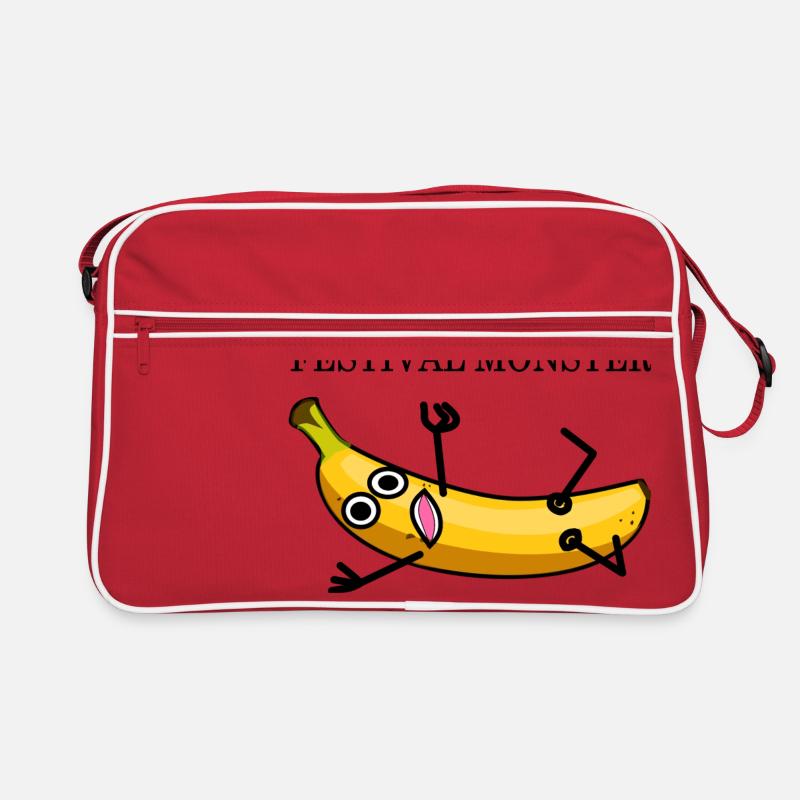 Festival Banane - Retro Tasche - Rot/Weiß