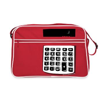Calculator Nostalgia - Retro Bag - red/white - Front