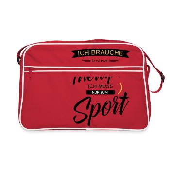 sportif - Sac Retro - rouge/blanc - Devant