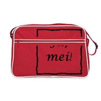 Ja, mei! - Retro Tasche - Rot/Weiß - Vorne