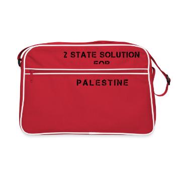 Israël Palestine Deux Etats - Sac Retro - rouge/blanc - Devant