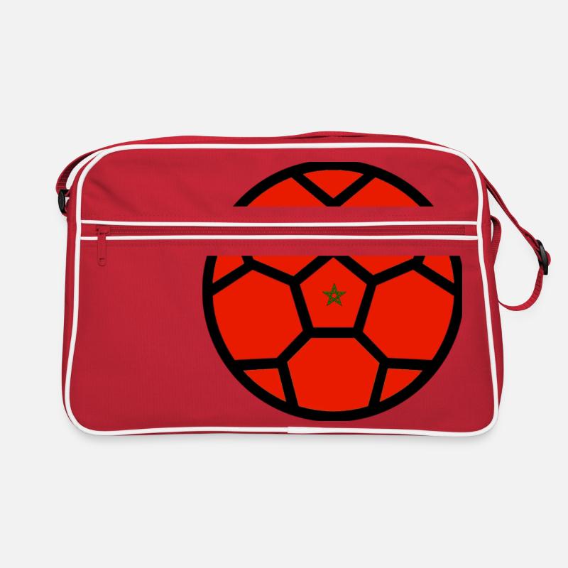  Drapeau Coupe du monde du Maroc - Sac Retro - rouge/blanc