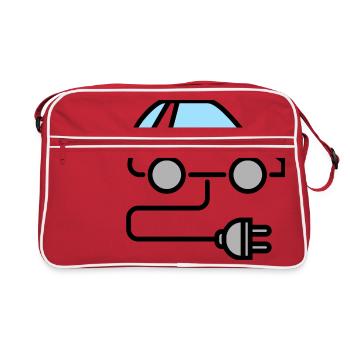 Elektroauto - Retro Tasche - Rot/Weiß - Vorne