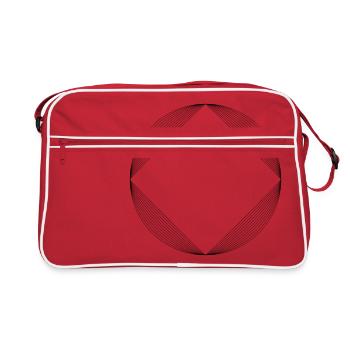 Forme géométrique - Sac Retro - rouge/blanc - Devant