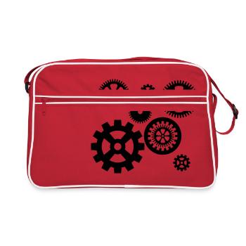gear wheels - Retro Bag - red/white - Front