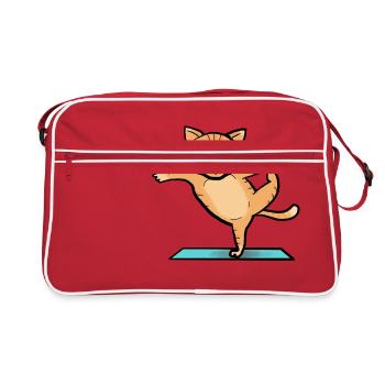 Cat in sport - Retro Bag - red/white - Front