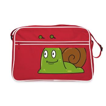 Escargot comique cadeau escargots animaux nature enfant - Sac Retro - rouge/blanc - Devant