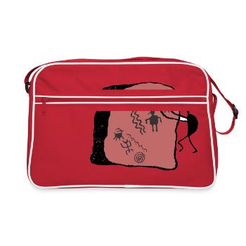 Cave artist - Retro Bag - red/white - Front
