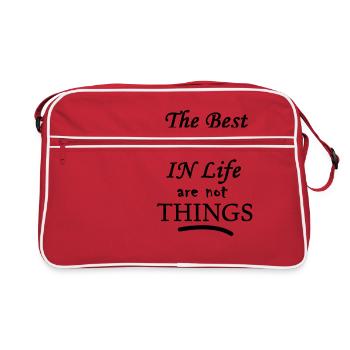 The best Things are not Things - Retro Bag - red/white - Front
