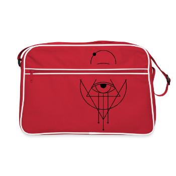 Black eye triangle circle etyten mythology - Retro Bag - red/white - Front