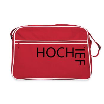HOCH TIEF - Retro Tasche - Rot/Weiß - Vorne